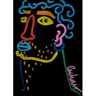 Obra original titulada "NEON BOY", firmada y única.