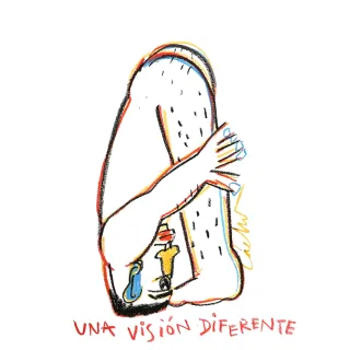 "UNA VISIÓN DIFERENTE " – a unique, signed original created with wax crayons on paper.