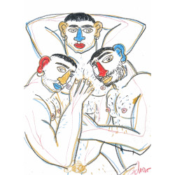 THREESOME IN BED (SOLD)