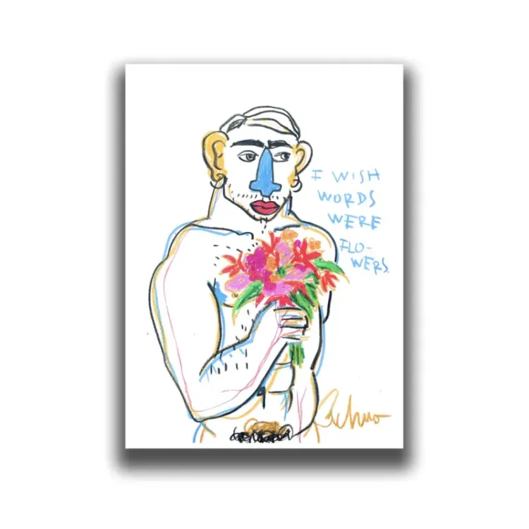 I WISH WORDS WERE FLOWERS PRINT