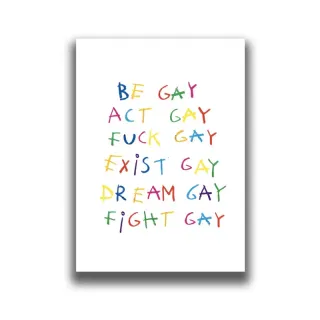 BE GAY PRINT