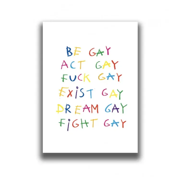 BE GAY PRINT