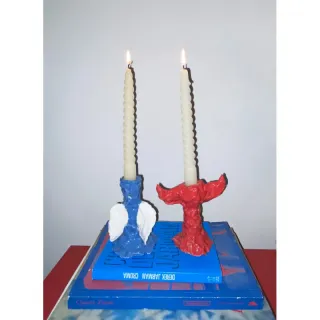 CANDELABROS DIABLO Y ANGEL