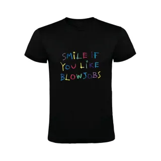 SMILE IF YOU LIKE BLOWJOBS CAMISETA