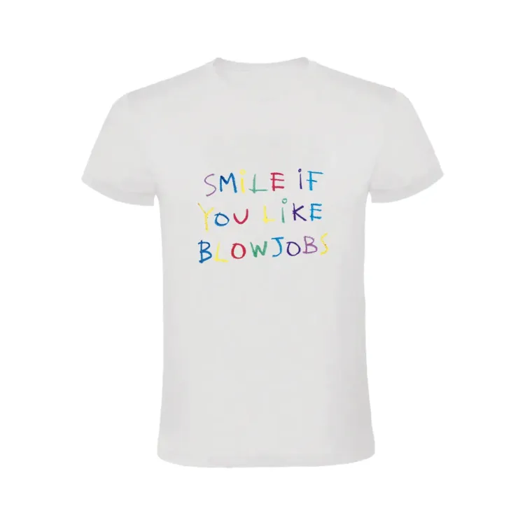 SMILE IF YOU LIKE BLOWJOBS CAMISETA