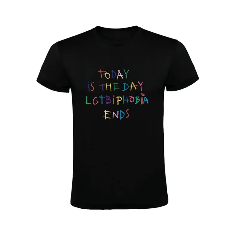 TODAY IS THE DAY LGTBIPHOBIA ENDS CAMISETA