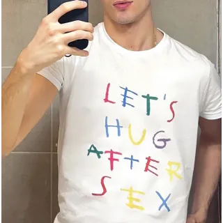 LET'S HUG AFTER SEX CAMISETA