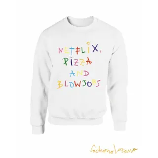 NETFLIX, PIZZA AND BLOWJOBS SUDADERA