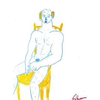 CACHORRO LOZANO HOMOEROTIC DRAWING ART